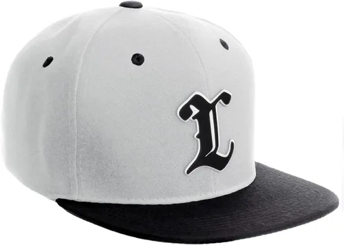 Vista 1552 de Daxton Gorra clásica con visera de billete plano con letras del alfabeto inglés antiguo de la A a la Z