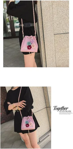 Vista 3 de Bzybel - Bolso de mano para mujer, diseño de flores en 3D