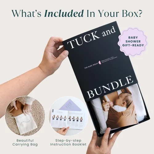 Vista 7 de Tuck and Bundle Portabebés para recién nacidos, portabebés para bebés, 8-35 libras, ligero y suave, Tencel modal, esenciales para bebés, lo mejor