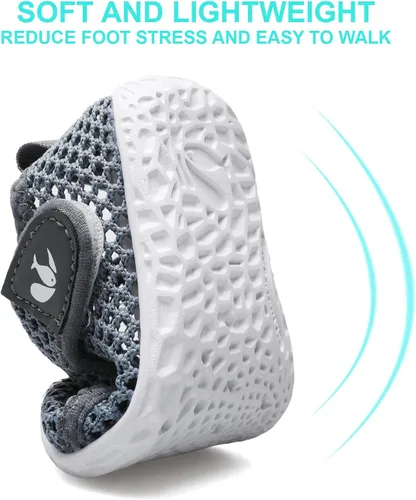 Vista 5 de JOINFREE Zapatos de agua para bebés y niños pequeños, sandalias para niños y niñas, zapatillas transpirables para caminar y correr