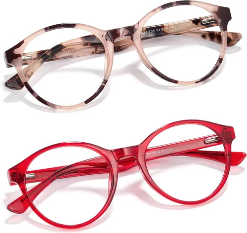 Vista 11 de Cyxus Gafas de luz azul para mujer, redondas, para computadora, con bloqueo de rayos azules, marco Tr90, antideslumbrante, tensión Round blue