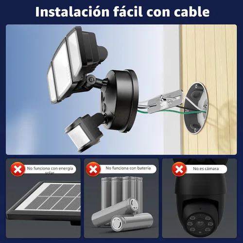 Vista 2 de Onforu Luces LED de seguridad de 55 W, luz con sensor de movimiento para exteriores, 5500 lúmenes, 6500 K, IP65 impermeable, luz de inundación
