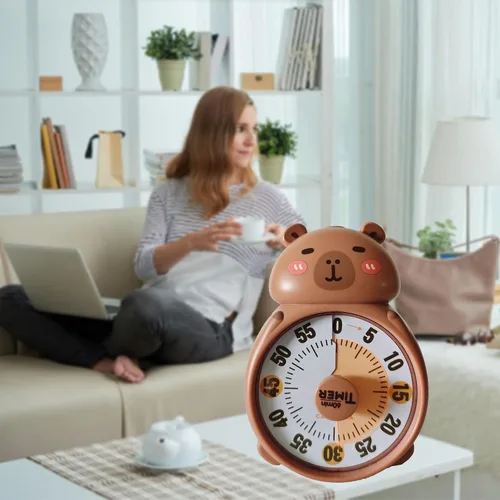 Vista 7 de Cute Visual Timer for Kids, Kids 60 Minute Countdown Timer for Teaching, Silent Time Management Tools for Home Classroom Office Kitchen, Desk Timer