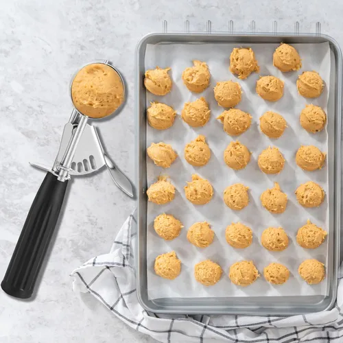 Vista 6 de Juego de cucharas para galletas Saebye, juego de cucharas para helado, cucharas para galletas para hornear, medidor de tamaño múltiple