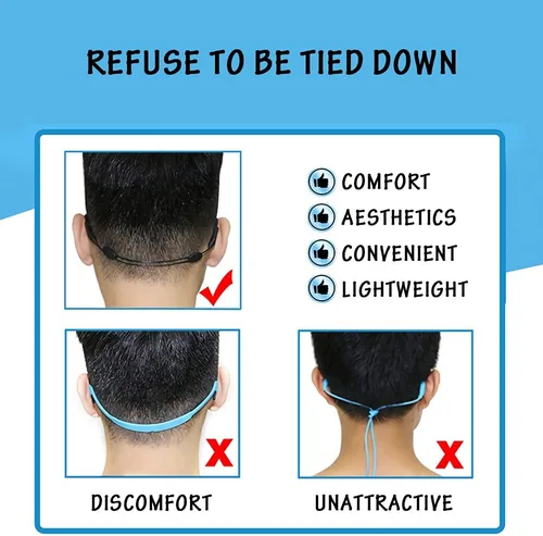 Vista 4 de Paquete de 4 correas ajustables para gafas, retenedor de lentes duradero e impermeable, soporte antideslizante para lentes de sol