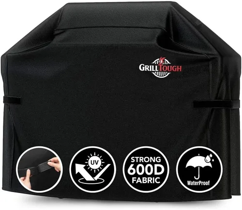 Vista 9 de GrillTough Funda para Ahumador de Servicio Pesado, 30 Pulgadas – Impermeable, Resistente a la Intemperie, Resistente a los Rayos UV y a