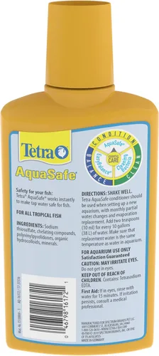 Vista 2 de Tetra Acondicionador de agua AquaSafe Fish Tank 16172, 8.45 onzas líquidas