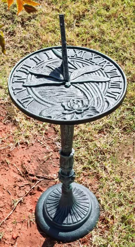 Vista 7 de Ebros Gift 22.75 pulgadas de alto de hierro fundido rústico casa de campo villa caprichosa libélula reloj de sol reloj de sol estatua de decoración