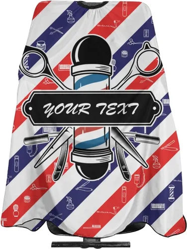 Vista 16 de Capa de barbero impermeable personalizada, Capa de peluquero personalizada, Añade tu texto, Capa de salón personalizada para hombres, Capa de corte