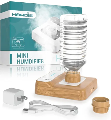 Vista 9 de Humidificador de viaje, pequeño humidificador portátil para plantas, dormitorio, oficina, hotel o automóvil, 5000 mAh, funciona con batería, mini