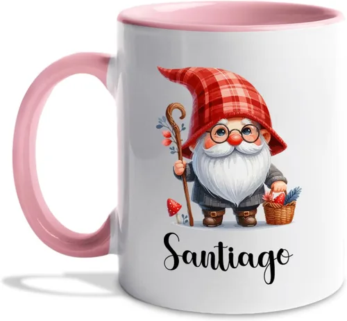 Vista 26 de Taza de café de Papá Noel con nombre personalizado – Taza de Papá Noel personalizada, 11 onzas y 15 onzas, bonita taza de cerámica blanca regalo