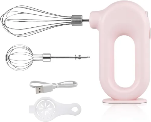 Vista 10 de 4 Speed Electric Hand Mixer, Electric Hand Mixer Whisk Wireless Rechargeable Handheld Egg Beater Adjustable Cordless Electric Whisk Hand Mixer Green