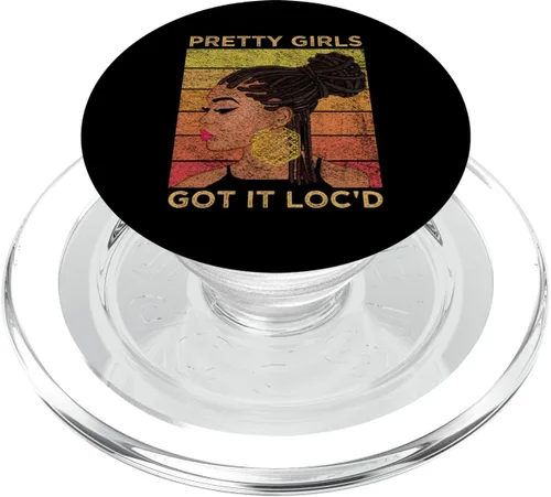 Vista 7 de Pretty Girls Got It Loc'd Dreadlocks Melanin Afro Lover regalo PopSockets intercambiables PopGrip