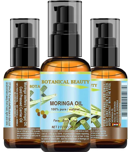 Vista 10 de Aceite de moringa Botanical Beauty para la cara, cuerpo y cabello, 0.5 onzas líquidas