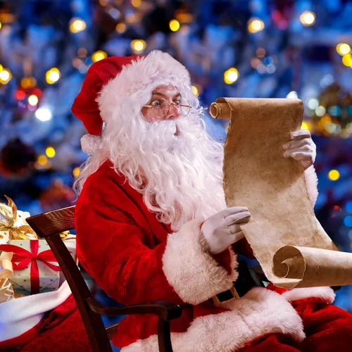 Vista 9 de Kangaroo Juego de barba y peluca blanca de Papá Noel para adultos, pelo sintético suave y esponjoso, ropa de disfraz de Navidad para fiestas