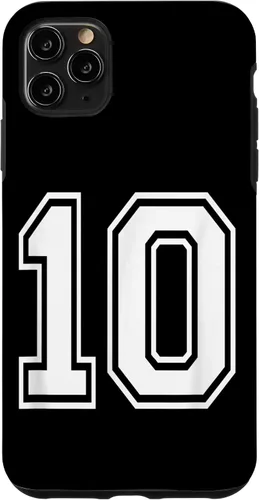 Vista 13 de Number 10 Varsity Style Bold Sports Birthday Case for iPhone 17