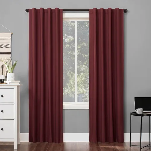 Vista 15 de Sun Zero Cyrus - Juego de 2 cortinas térmicas con pestañas, opacas 100%, 2 unidades Gris carbón