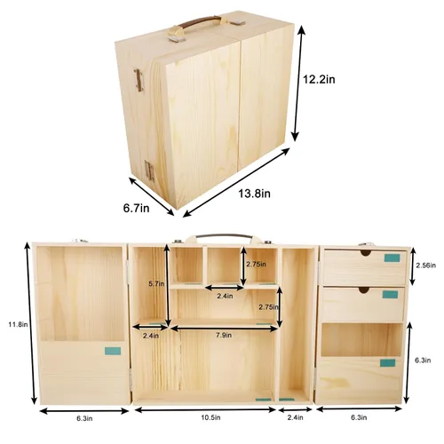 Vista 3 de Vencer Caja de recuerdos de bebé, caja de recuerdos de madera para recién nacidos y organizador de memoria con etiqueta escrita a mano para baby