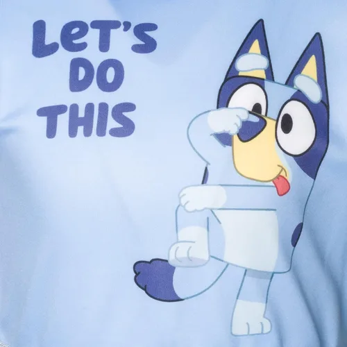 Vista 2 de Bluey Vestido de manga corta de malla para niñas grandes