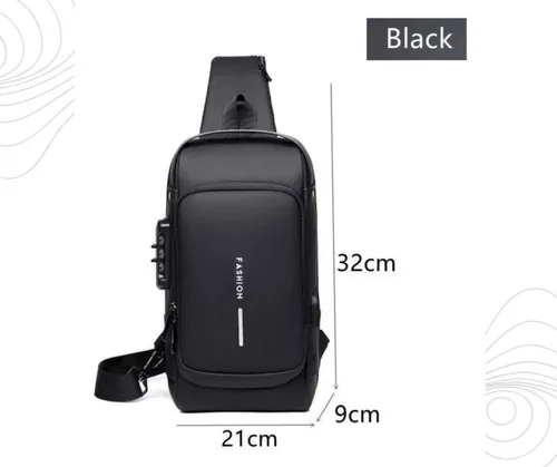 Vista 2 de Mochila Bandolera Impermeable Antirrobo
