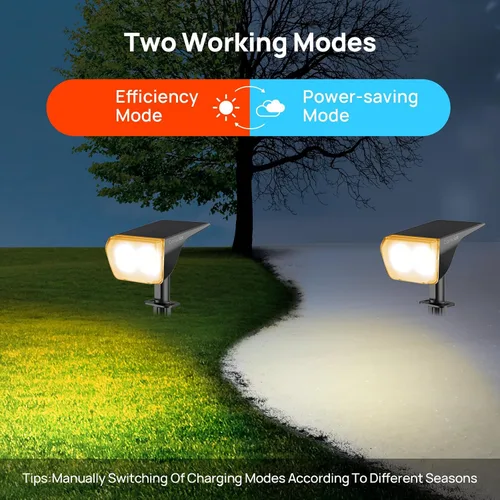 Vista 4 de Consciot Focos solares impermeables para exteriores, 24 LED del anochecer al amanecer, luces de pared ajustables 2 en 1, focos solares de paisaje