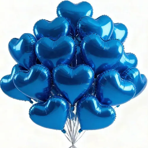 Vista 17 de 100 globos en forma de corazón de 5 pulgadas, globos de aluminio de Mylar de papel de aluminio para decoración de mujeres y niñas, día de San