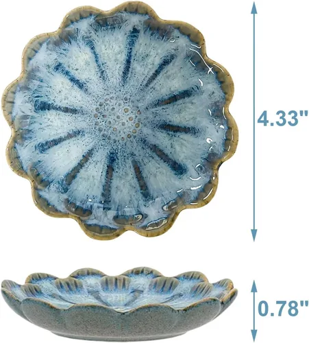 Vista 7 de Lotus - Bandeja de cerámica para joyas, pequeño soporte para anillos de joyería, plato organizador, para padres, hija, amigos, hermana, regalos