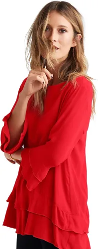 Vista 6 de Ellos Túnica con volantes escalonados de talla grande para mujer