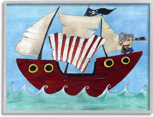 Vista 33 de Stupell Industries Never Stop Exploring Airplanes, Design by Sweet Pea Studio - Arte de pared enmarcado en blanco, 11 x 14, azul