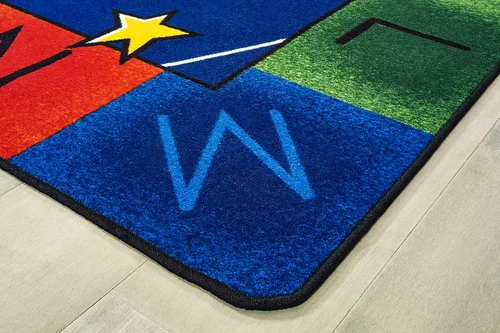 Vista 5 de Carpets for Kids 5412 Milky Play Literacy - Alfombra rectangular multicolor de 8 pies 4 pulgadas x 11 pies 8 pulgadas para aula