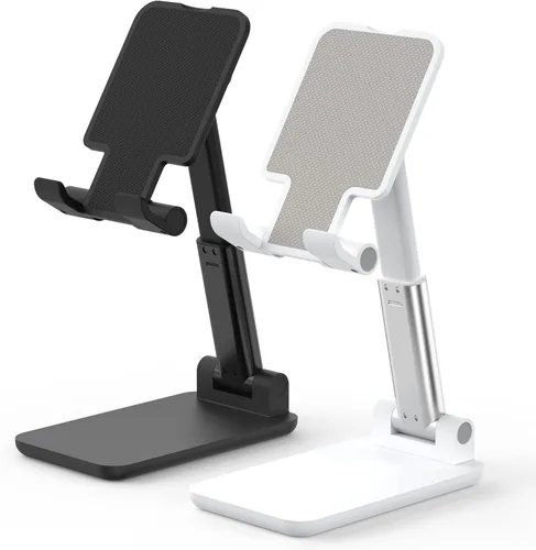 Vista 12 de Soporte para Teléfono Celular, Ángulo y Altura Ajustables Soporte para Teléfono Celular para Escritorio, Plegable y Portátil, Almohadilla
