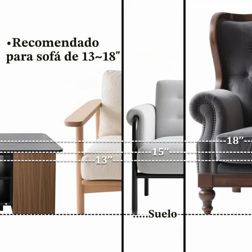 Vista 5 de Mesa auxiliar extensible rectangular de 48 a 66 pulgadas con cajones