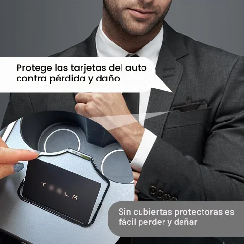 Vista 5 de Tarjetero de piel auténtica con llavero