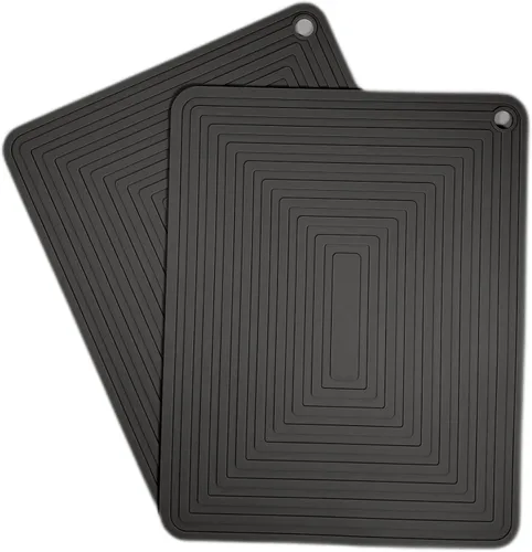 Vista 15 de Juego de salvamanteles de silicona, salvamanteles para platos calientes, ollas y sartenes calientes, 9 x 12 pulgadas, almohadillas calientes de A