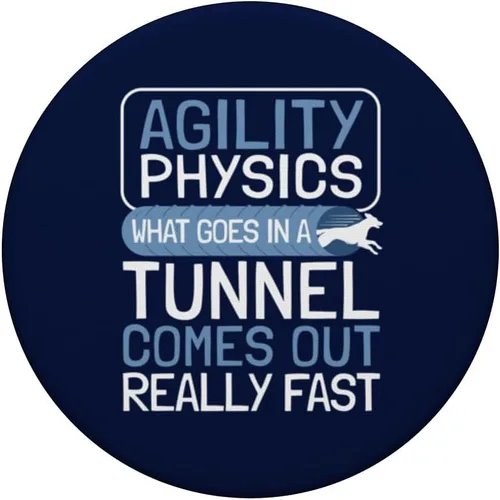 Vista 3 de Dog Agility Handler - Agility Physics - Tunnel Dog Agility PopSockets Adhesive PopGrip