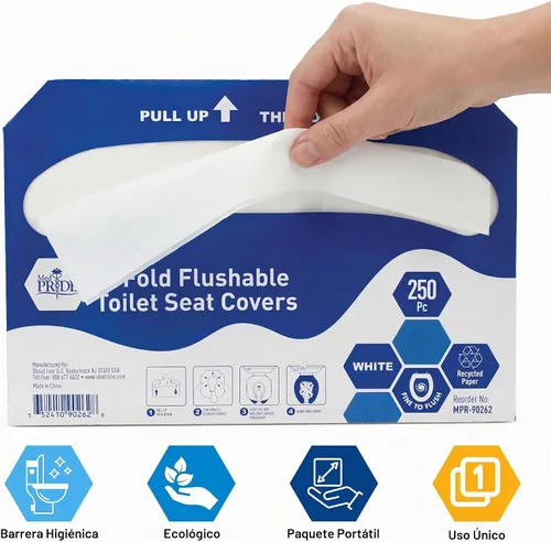 Vista 6 de MED PRIDE Fundas desechables para asiento de inodoro, desechables, seguras para sépticas, 250