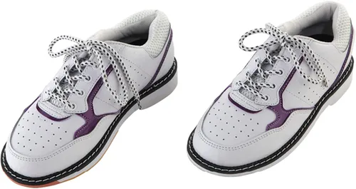 Vista 3 de LIPPAN Zapatos de bolos profesionales de cuero para mujer antideslizantes transpirables