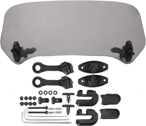 Vista 4 de Akozon Deflector de parabrisas, deflector universal de parabrisas de motocicleta, deflector de aire para parabrisas de motocicleta, deflector