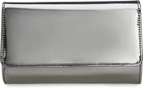 Vista 2 de CHARMING TAILOR Bolso de mano de boda de piel sintética para mujer, bolso formal metálico de poliuretano, bolso de fiesta de noche de patente