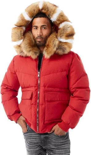 Vista 7 de Jordan Craig Hombre Hollis Bomber Chaqueta (Rojo)