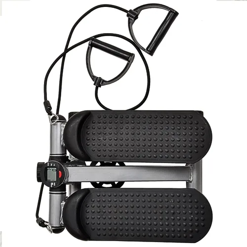 Vista 3 de BalanceFrom - Máquina de paso, stepper, ajustable con bandas de resistencia, gris.