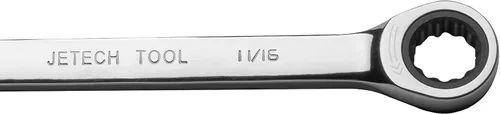 Vista 3 de Jetech Llave combinada de trinquete de 11/16 pulgadas (paquete de 10), llaves de engranajes de grado industrial con diseño de 12 puntos, trinquete