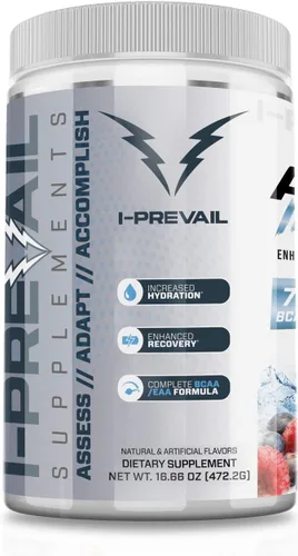 Vista 3 de Amino Impact BCAA - Fórmula mejorada de recuperación de hidratación y resistencia EAA apta para dieta cetogénica, 0.25 oz BCAA's - 0.11 oz EAA Plus