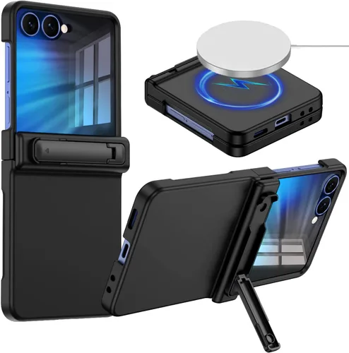 Vista 23 de Hekodonk Funda para Galaxy Z Fold 6, compatible con MagSafe, brilla en la oscuridad, protector de pantalla frontal, soporte, protección de bisagra