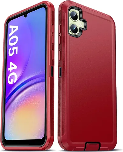 Vista 60 de LeYi Funda compatible con Samsumg Galaxy A05 4G: Galaxy A05 4G con resistente a los golpes, 3 en 1 de cuerpo completo, protección resistente