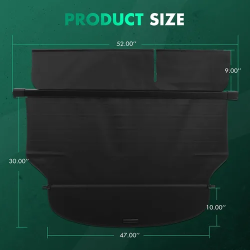 Vista 120 de SCITOO Funda de Carga 2011-2015 Compatible con Smart Fortwo 2008-2015 Compatible con Smart Fortwo 1.0L Funda Trasera Retráctil Mejorada con Aluminio