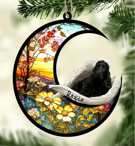 Vista 44 de Atrapasoles conmemorativo personalizado para perros, adorno navideño de Airedale Terrier, recuerdo por pérdida de mascota, regalos conmemorativos