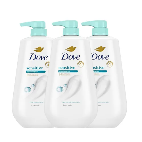Vista 12 de Dove gel de baño, Sensitive Skin, 34 oz
