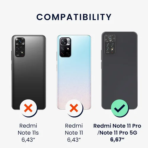 Vista 6 de kwmobile Funda compatible con Xiaomi Redmi Note 11 Pro/Note 11 Pro (5G) / Note 12 Pro (4G) - Funda de silicona TPU con acabado suave - Océano