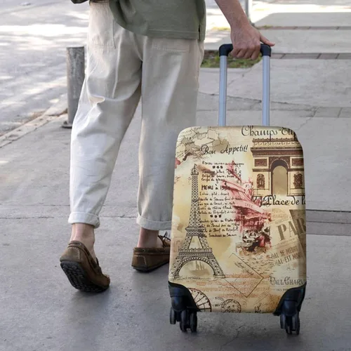 Vista 7 de France Paris Tower - Funda protectora para equipaje, diseño de torre Eiffef, funda elástica para maleta de 18242832 pulgadas, Funda para equipaje-12